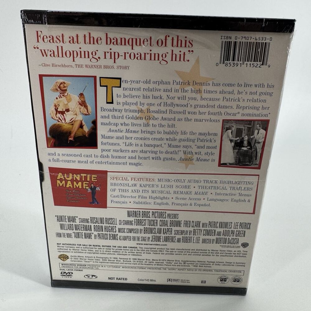 AUNTIE MAME NEW SEALED DVD ROSALIND RUSSELL 2002 - Picture 3 of 4